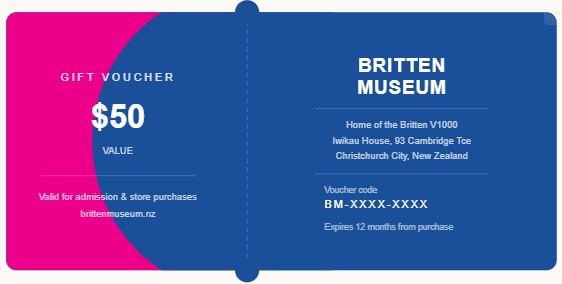 Britten Museum Gift Voucher